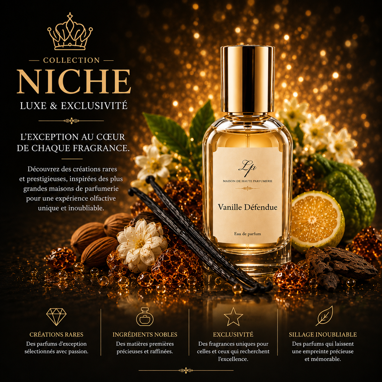L'exception au coeur de chaque fragrance. Découvrez des créations rares et prestigieuses, inspirées des plus grandes maisons de parfumerie pour une expérience olfactive unique.